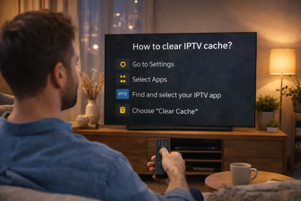 How to clear IPTV cache?